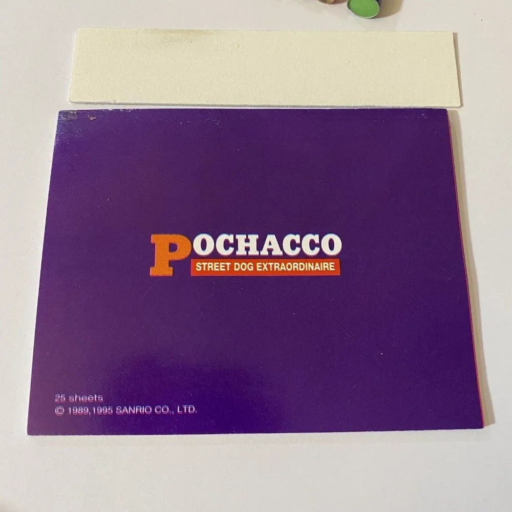 Vintage Sanrio Pochacco 1989 1995 Mini Stationery Set Pencils Notepad Ruler - Picture 4 of 8